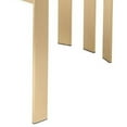 thumbnail image 4 of Cid 24 Inch Modern Accent Chair, Curved Slatted Back, Velvet, Gray, Gold, 4 of 5