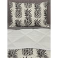thumbnail image 3 of Tropical Comforter & Sham Bedding Set, Pineapples Summer Vibe Hipster Fresh Gourmet Juicy Health Organic, 3 pcs Duvet Set Microfiber Filling Quilt, 5 Sizes, Coconut and Charcoal Grey, by Ambesonne, 3 of 4