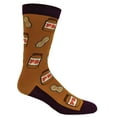 thumbnail image 7 of Men's Peanut Butter and Jelly Socks Funny Lunch Jam Sandwich Graphic Novelty Vintage Footwear, 7 of 7