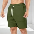 thumbnail image 2 of Pantalones Cortos para Hombres Casual Verano Color Sólido Casual Cordón Bolsillo Recto a Través de Pantalones Cortos, Pantalones de Moda de Poliéster, 2 of 9