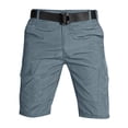 thumbnail image 2 of Dpytoraw Men's Quick Drying Shorts Summer Hiking Trousers Trousers With Pockets Cargo Trousers Short Lightweight Sports Shorts Trekking Trousers Short Men Grey, 2 of 5