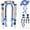 Blue, White, variant on Natonhi 18 Pcs Graduation Leis Class of 2026 Double Braided Ribbon Money Lei Kit Graduation Candy Lei Necklace Gift Party Favor for Women Men(Blue, White)
