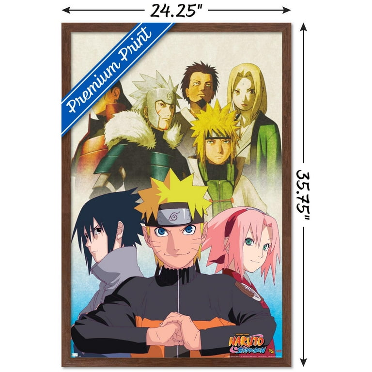 NARUTO Black Framed Poster (8x12 Inches) For Anime Naruto Fans