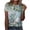 16#Blue, variant on Women's Plus Size Cherry Blossom Sakura Flower Printed Short Sleeve T-Shirt