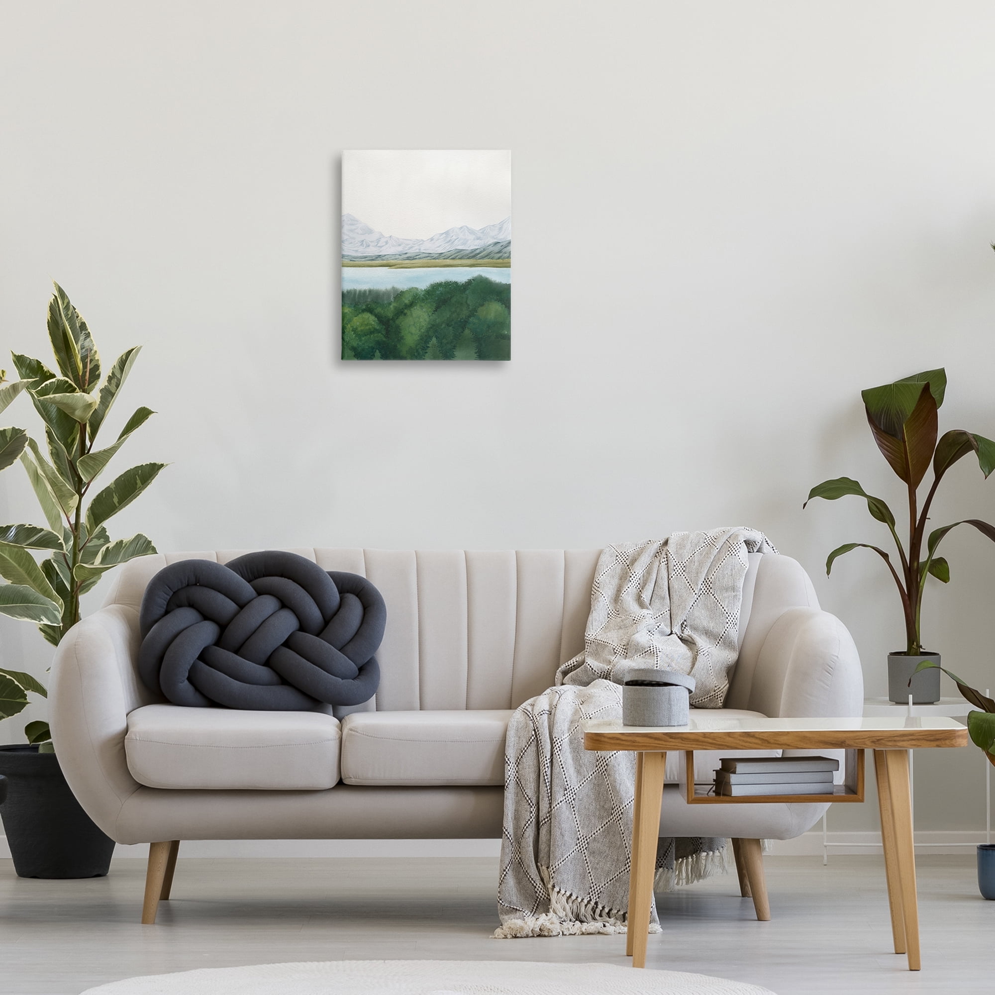 Stupell Industries Mountains & Forest Landscape Landscape & Nature Painting Wrapped Canvas Art Print Wall Art, 16 x 20