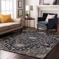 thumbnail image 5 of HomeRoots 677753 10 x 14 ft. Black Gray & Beige Oriental Washable Machine Made Rectangle Area Rug with UV Protection, 5 of 9