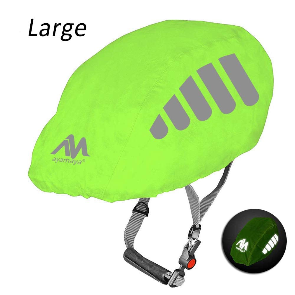 Bike Helmet Cover with Reflective Strip Large,iClover High Visibility