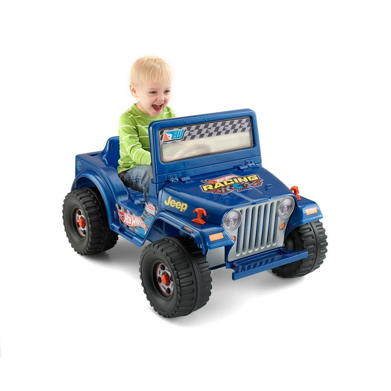Montable eléctrico power wheels hot wheels jeep wrangler 6 volts azul sale