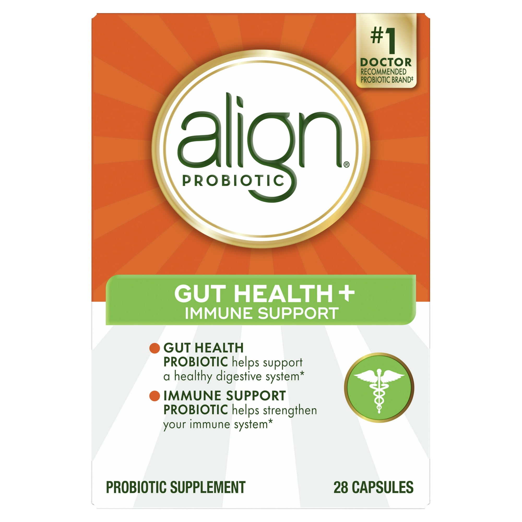 Align Probiotic Gut Health and Immune Support Capsules, Daily Supplement for Adults, 14 Count