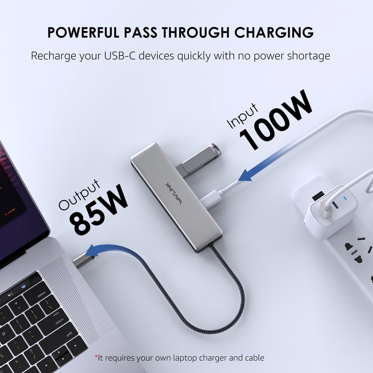 Tccmebius USB-C Hub 10Gbps – 4-poorts Splitter Met 2x USB-C En 2x USB-A, Aluminium, Plug-and-play – Voor MacBook, IPad, Laptop En Smartphone