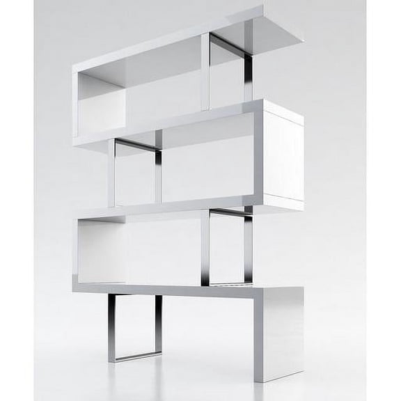 Contemporary White Lacquer Wood Larger size Display Shelf