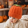 thumbnail image 3 of IAJDKMEK Baby Pumpkin Hat Halloween Costume Hat Baby Unisex Halloween Fancy-Dress Costumes for Infant, Infant One Size, 3 of 7