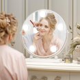 13 Inch Hollywood Vanity Mirror with Lights, Round Make Up Mirror with