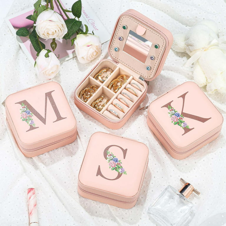 Tingn Small Travel Jewelry Case Jewelry Box Jewelry Organizer Vacation Essentials Travel Accessories for Women Teacher Appreciation Gifts for Women