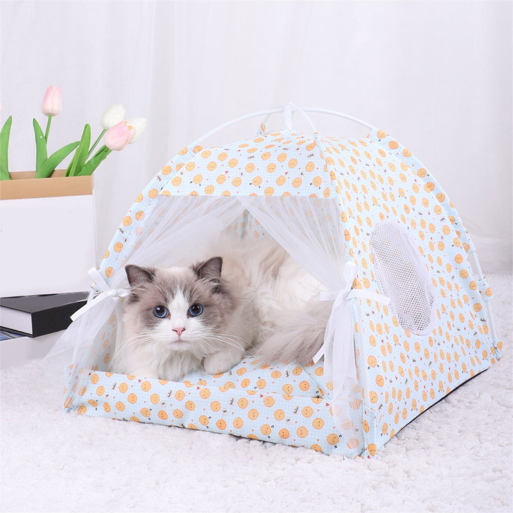 Pet Tent House Portable Removable Breathable Teepee Dogs Cats Indoor Outdoor Kennels for Camping
