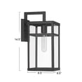 thumbnail image 3 of Robert Stevenson Lighting Blake - Modern Metal and Clear Glass Paneled Wall Mounted Outdoor Light, Black, 3 of 5