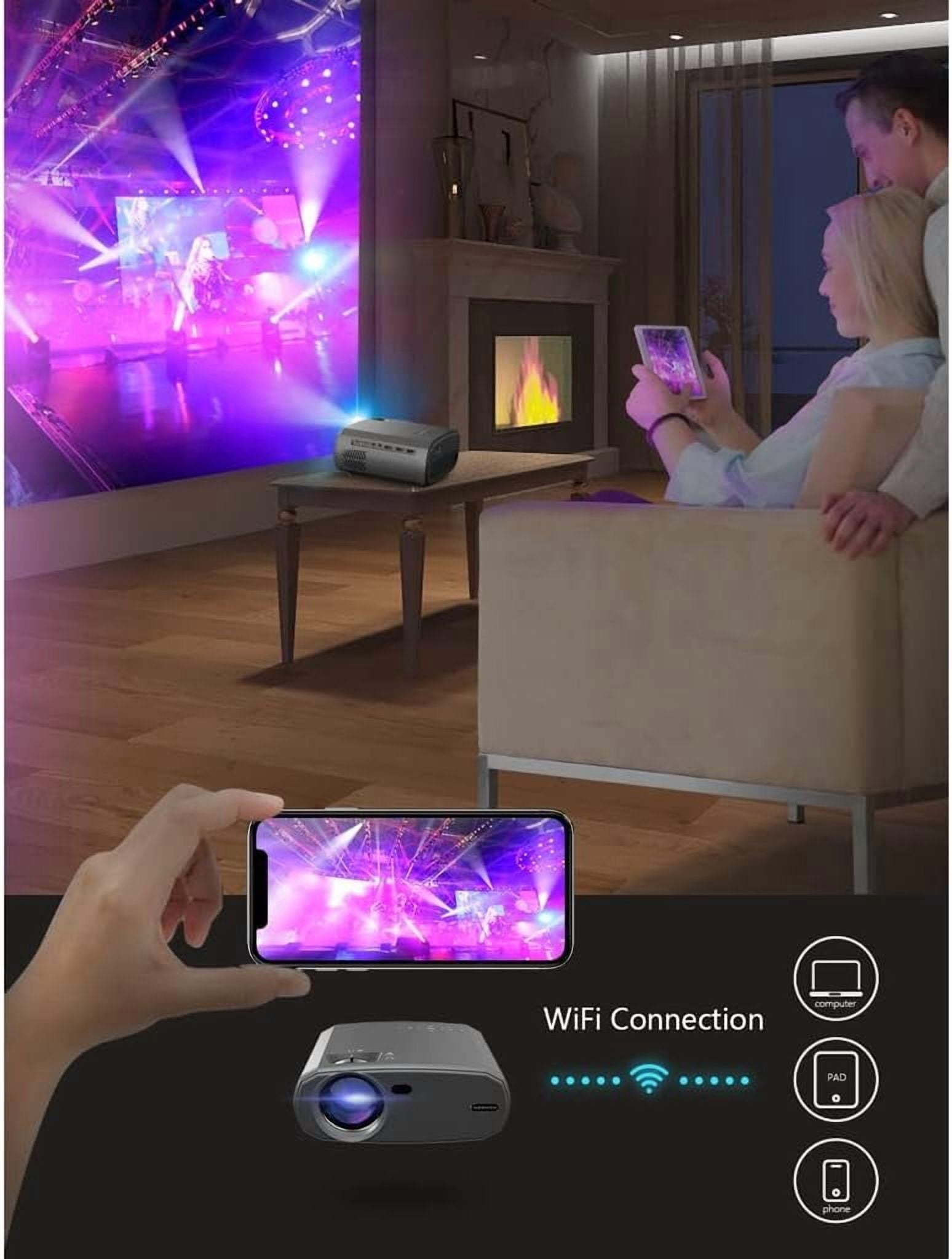 RKXQT V50 Portable 5g Projector Mini Smart Real 1080p Full Movie Proyector 200'' Large Screen Led Projectors