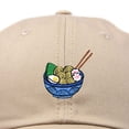 thumbnail image 2 of Dalix Noodle Embroidered Womens Ramen Cotton Dad Hat Baseball Cap Adjustable Womens in Khaki, 2 of 5