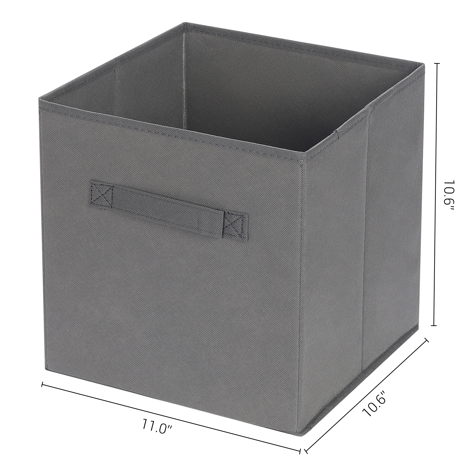 Unique Bargains Fabric Storage Cube Storage Bin Grey 11*10.6*10.6in