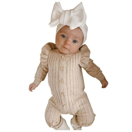 

UFOUND Toddler Baby Boy Girl Autumn Knit Sweater Spring Autumn Cotton Clothes Outside Romper Jumpsuit Child Infants Comfort Dailywear
