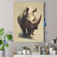 thumbnail image 4 of Rhinoceros Canvas Print, African Wildlife Wall Art, Decor for Living Room, Bedroom, Office, Hotel, Entryway, Lodge, 4 of 8