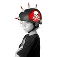 thumbnail image 2 of C-Preme 8032852 Krash! Jolly Roger Spikes Youth Helmet, Black/Red, 2 of 6