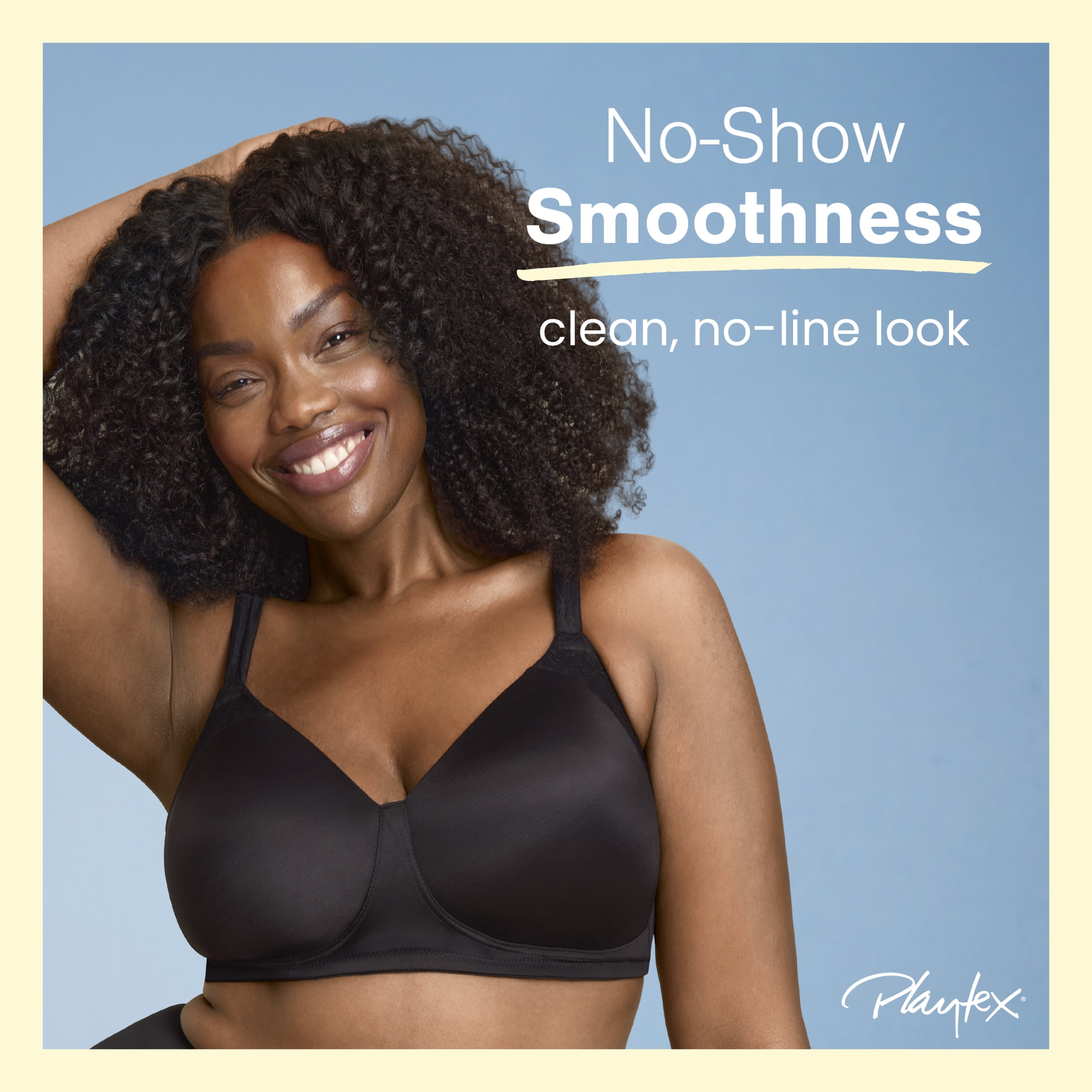 Playtex Women's Smoothing T-Shirt Wireless Bra, Moisture Wicking (Plus Sizes)