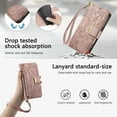 thumbnail image 6 of Decase Anti-Scratch PU Leather Wallet Case Compatible with Samsung Galaxy A26 5G,Shockproof Magnetic Buckle Hybrid Case Cover with Zipper Pocket Credit Card Slot Cash Slot Wrist Strap Lanyard,Rosegold, 6 of 12