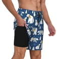 thumbnail image 2 of Balery cute winter bear Bañador para hombre, shorts de playa de secado rápido con entrepierna y forro de compresión-Small, 2 of 6