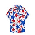 thumbnail image 2 of American Flag Shirts Men Patriotic Shirt for Men Men Red White and Blue Shirt Men Fourth of July Shirt Mens Memorial Day Shirts Men's Printed Hort Sleeve Turndown Collar Blouse, 2 of 5