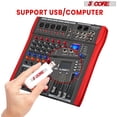 thumbnail image 2 of 5 Core Professional 6 Channel Audio Mixer, EQ Control, 48V Phantom Power & PFL + AFL Button, Bluetooth Connection, USB Interface Recording for Studio/DJ Stage/Party/Podcaster- MX 6CH, 2 of 5