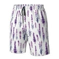 thumbnail image 5 of Naloa Lavender Flowers Men's Beach Shorts, Surfing shorts, Swim trunks, Quick Dry Swim Trunks for Surfing Beach Fun - XX-Large, 5 of 9