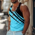 thumbnail image 2 of Men's Summer Tank Tops, Quick Dry Performance Sleeveless Casual Classic T-Shirts fashion Moisture Wicking T Shirts Cyan M, 2 of 6