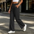 thumbnail image 5 of Edvintorg Wide Leg Yoga Pants for Women Plus Size Fashion Lightweight Stretch Loose Trouser Elastic Waisted Workout Pant with Pocket Womans Clothes Black S-3XL, 5 of 6