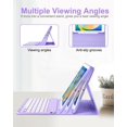 thumbnail image 4 of Magnetic Keyboard Mouse Combo Case with RGB Backlight Keypad & Stylus Slot for iPad 10.2" 7/8/9 Gen, Air 3, Pro 10.5",Purple, 4 of 9