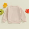 thumbnail image 5 of Toddler Baby Boy Girl Halloween Outfit Pumpkin Sweatshirt Crewneck Pullover Sweater Long Sleeve Shirt Tops Fall Clothes, 5 of 7