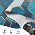 thumbnail image 6 of Yayeee Runner Rug for Bedroom 2'x6' Machine Washable Hallway Non Slip Mat, Dark Blue Hexagon Patterns, 6 of 8