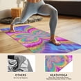 thumbnail image 4 of Colorful Tie Dye Pattern Hot Yoga Mat Towel Non Slip for Hot Yoga - Quick-Drying Yoga Mat Cover with 4 Corner Pockets with Travel Bag - Hot Yoga Towel Non Slip Grip Moisture Wicking Sweat 70"x26", 4 of 6