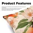 thumbnail image 2 of Peach Throw Pillow Covers Covers Set of 2, Velvet Cushion Case with Unique Patterns for Bed Pillows, 16x16 18x18 20x20 Inches,for Various Occasions, 2 of 6
