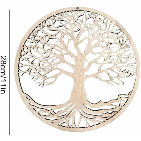 Arbre De Vie Décoration Murale En Bois Suspendu Oeuvre Décoration De La Maison En Bois Arbre De Vie Pendentif Décoration