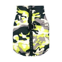 potrochi Dog Winter Jacket Camo Waterproof Coat Dog Camouflage Costume for Small Dogs, Winter Waterproof Windproof Dog Vest Coat Warm Dog Vest for Cold Weather