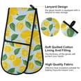 thumbnail image 4 of Dailycode Double Sided Oven Mitt with Loop Heat Resistant Kitchen Long Potholders 7" x 35" Leaf and Lemon Slice, 4 of 6
