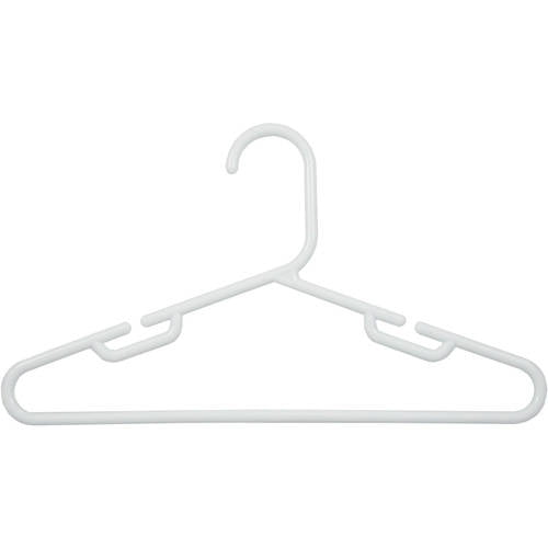 WHITE PLASTIC HANGERS FOR CHILDREN/ADULT CLOTHING-CLOSET ORGANIZERS-PRE OWNED 