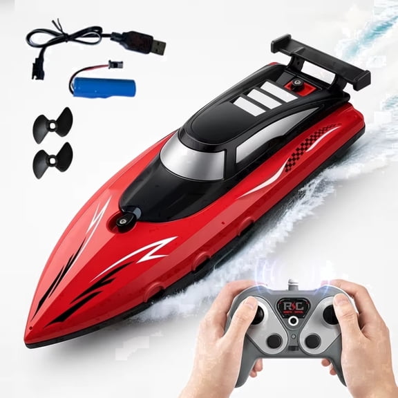 Tigozz RC Boat, 2.4GHz High Speed Remote Control Boat for Kids and Adults, Waterproof Racing Toy for Boys and Girls, Pools and Lakes, Ages 8-12