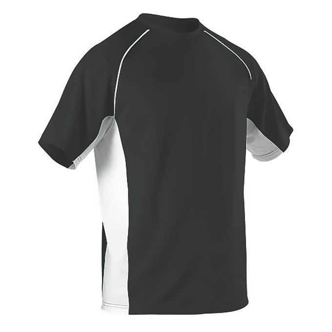 Alleson Athletic Youth Baseball Jersey Crew Neck Color Black