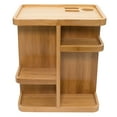 thumbnail image 4 of Sorbus Bamboo Rotating Makeup Organizer with 8 Compartments, 4 of 4