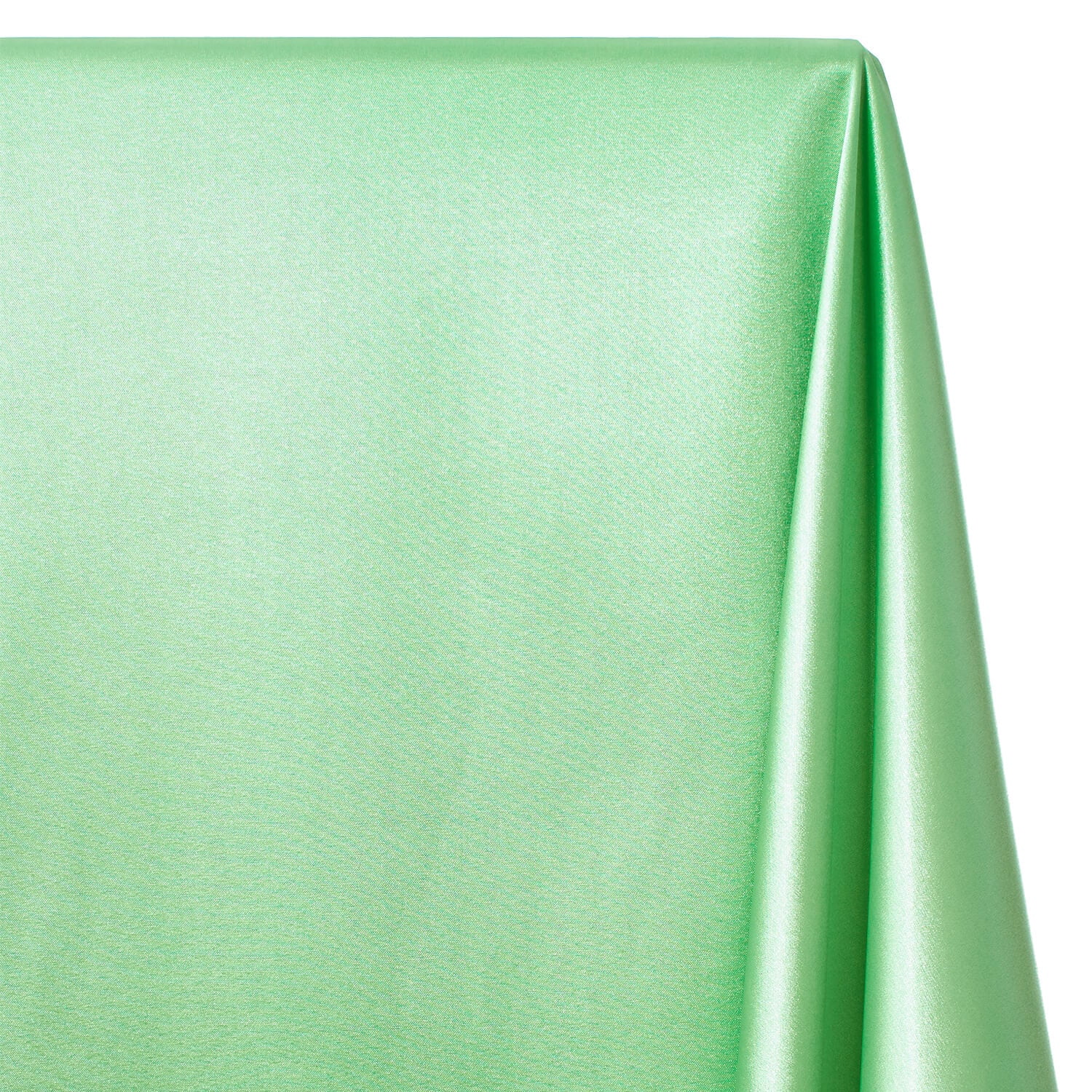 Stretch Charmeuse Shiny Polyester Lightweight (60 Inch) Satin Fabric By The Yard - For Sewing Apparel, Accessories, Bridal, Décor, & More - Aqua Green (5 Yards)