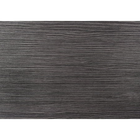 C-shaped Accent Table with Grey Surface and Metal Base for Bedroom Comfort