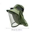 thumbnail image 3 of Cadancy Sun Hat Wide Brim Fishing Cap with Solar Fan Mesh Face Shield Neck Flap Outdoor UV Protection Summer Gardening Hiking Camping Breathable Cooling Shade Cover, 3 of 6
