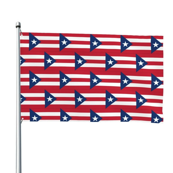 Puerto-Rico Flag 4x6 Feet Flag Polyester Double Stitched With Grommets For Outdoor Indoor Decor
